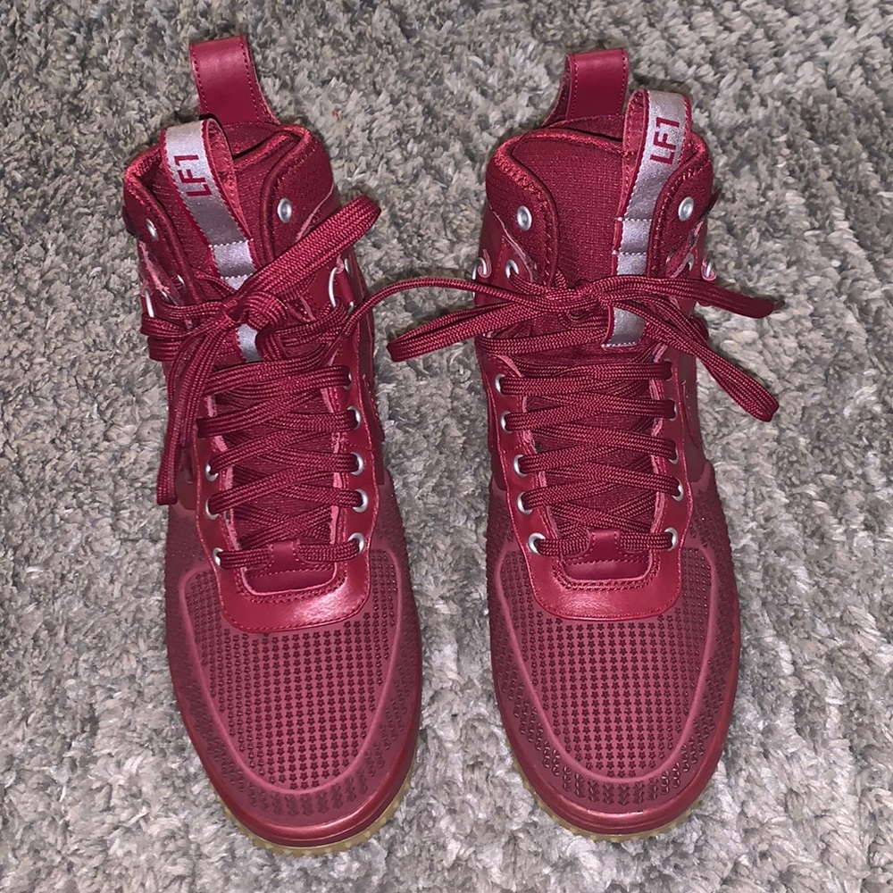 Laced up Nike sneakers